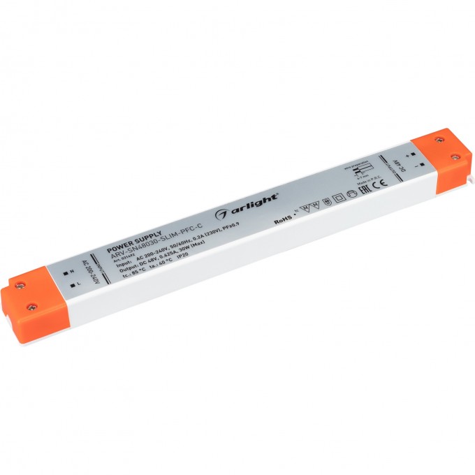 Блок питания ARLIGHT ARV-SN48030-SLIM-PFC-C (48V, 0.62A, 30W) 031492