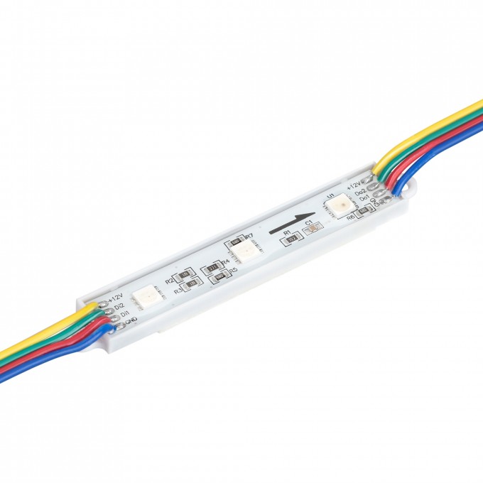 Модуль управляемый ARLIGHT SPI-B3 12V RGB-RAM (0.6W, IP66, 120 deg, пластик, 3 года) 036824