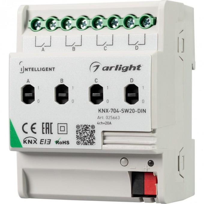 Релейный модуль ARLIGHT INTELLIGENT KNX-704-SW20-DIN 025663