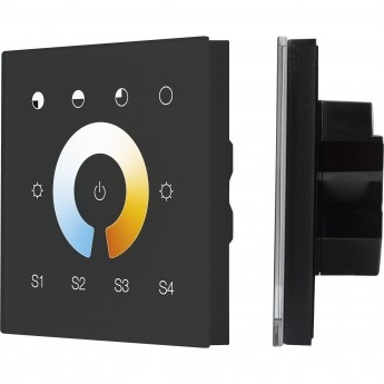 Сенсорная панель ARLIGHT INTELLIGENT DALI-901-11-1G-4SC-MIX-DT8-IN Black (BUS/230V, IARL, IP20 Пластик, 3 года)