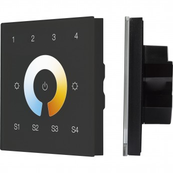 Сенсорная панель ARLIGHT INTELLIGENT DALI-901-11-4G-4SC-MIX-DT8-IN Black (BUS/230V, IARL, IP20 Пластик, 3 года)