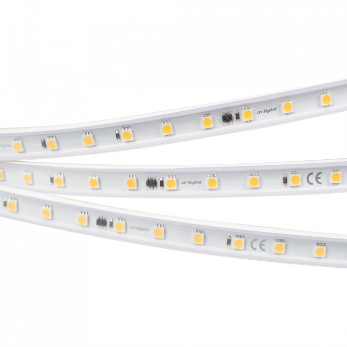 Светодиодная лента ARLIGHT ARL-50000PV-230V Cool 10K (5060, 54 LED/m, WP2, 8 Вт/м, IP65) 027055